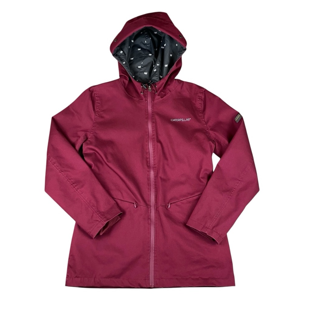 CAT Womens Workwear Jennifer Water Resistant Coat Size Small Burgundy 131008